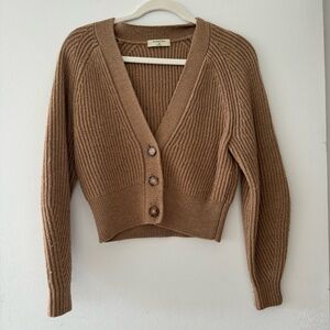 Aritzia Babaton tan cardigan
